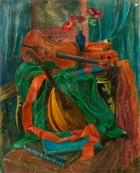 To Be Sold with No Reserve: Pierre Noury, French 1894-1981- Nature morte au mirliton, 1938; oil...