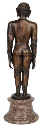 
	
		A bronze sculpture of the Jain hero Bahubali, India, Karnataka, late 19th century,...