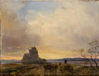 
	
		Jean-Antoine Theodore Gudin, 
		French 1802-1880- 
		 
		Mont St Michel; 
		 
		
