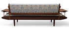 
	
		R.W Toothill, 
		 
		&#39;Wentworth&#39; sofa, circa 1960, 
		Afromosia, brass, lacquered...