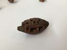 
	
		A Chinese hediao nut and stand, early 20th century, carved as a boat and inscribed to the...