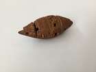 
	
		A Chinese hediao nut and stand, early 20th century, carved as a boat and inscribed to the...