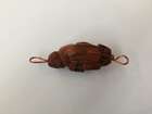 
	
		A Chinese hediao nut and stand, early 20th century, carved as a boat and inscribed to the...