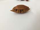 
	
		A Chinese hediao nut and stand, early 20th century, carved as a boat and inscribed to the...