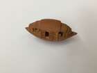 
	
		A Chinese hediao nut and stand, early 20th century, carved as a boat and inscribed to the...