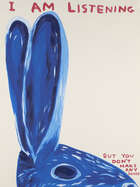
	
		David Shrigley OBE, 
		British b.1968- 
		 
		Untitled (I Am Listening), 2020; ...