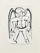 David Somerville, 
British b.1962 - Four ink on paper works including 'Angel, 2001'; ink on...