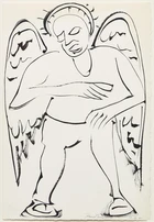 David Somerville, 
British b.1962 - Four ink on paper works including 'Angel, 2001'; ink on...