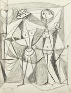 
	
		Henry Cliffe, 
		British 1919-1983- 
		Lyme Regis, 1952; 
		pencil, signed, titled and...