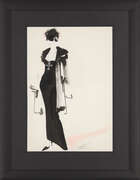 
	
		David Downton, 
		British 1959 - 
		 
		Fashion illustration, 2005; 
		 
		ink and...