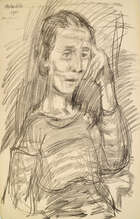 
	
		Oskar Kokoschka, Austrian 1886-1980- Portrait of a woman, 1920; lithograph, inscribed and...