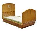 
	
		Paul Follot (1877-1941) Attributed, an Art Deco burr walnut and marquetry bedroom suite...