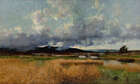 
	
		John Mallard Bromley RBA, 
		British 1859-1939 - 
		Moorland scene with horse and cart...