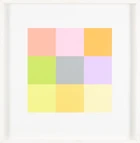 Gina Burdass, British b.1951- Nine Squares, 2011; screenprint in colours on wove, signed, dated...