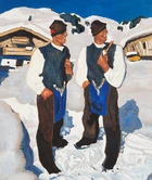 British school, 20th century - Three works including 'After Alfon Walde's Einsamer Berghog'; 