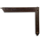 
	
		A George II brass-mounted walnut angle barometer, by Charles Orme, Ashby-de-la-Zouch,...