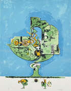 
	
		Graham Sutherland OM, 
		British 1903-1980- 
		 
		Flames in Rock Form I [Tassi 168],...