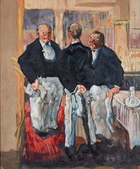 British school, 20th Century - Two works including 'After Jean Émile Laboureur's Le Café du...