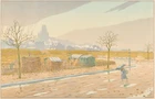 Henri Riviere, French, 1864-1951
Les Fortifications, 1900;
Plate 5 from the series 'Les Paysages...