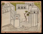 A townscape and its ghats, Pahari school, North India, circa 1800, 
Opaque pigments on paper,...