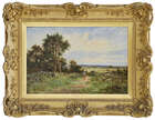 
	
		Benjamin Williams Leader, R.A., 
		 
		British 1831-1923- 
		 
		Figure walking...