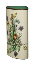 RTO Felice GalbiatiFloral pattern umbrella stand, circa 1960Painted and transfer printed steel,...