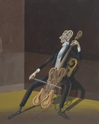 Ronald Ferns, British 1925–1997 - Cellist; oil on board, 44.5 x 35.5 cm (ARR) 