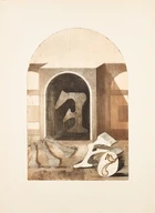 Fernando Maza, Argentinian 1936-2017, Composizioni; two etchings printed in colours on...