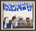 
	
		Tessa Newcomb, 
		British b.1955 - 
		 
		The Tea room, 1985; 
		 
		oil on board,...