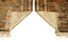 A pair of Persian Kashan silk pictorial rugs, late 19th/early 20th century, woven with nobleman...