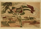 Michael Rothenstein RA, British 1908-1993, Cockerel & Factory; Christmas; Butterfly; The...