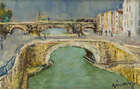 
	
		Jean Vinay, 
		
		French 1907-1978- 
		 
		Canal St Denis La Villette, Paris;...