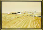 
	
		Kit Barker, 
		British 1916-1988- 
		 
		Cornfields, East Sussex, 1969; 
		 
		oil on...