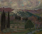 
	
		Eugène Antoine Durenne, 
		French 1860-1944- 
		 
		Vue de Cagnes, le soir;...
