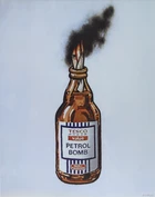 Banksy, British, 1974, 
Tesco Petrol Bomb, 2011; 
offset lithograph in colours, signed in the...