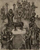 
	
		Marc Chagall, 
		French/Russian 1887-1985- 
		 
		The Golden Calf, 1958; 
		 
		