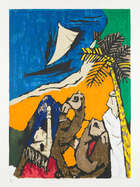 
	
		A group of 5 serigraphs from the OPCE series by Maqbool Fida Husain (India 1913-2011),...