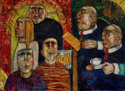 
	
		Andy J Holyer, 
		British 1959-2021- 
		The Repo Men, 1993; 
		oil on canvas, signed and...