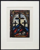 Georges Rouault, French 1871-1958, Les Trois Croix; colour aquatint on wove, from the...
