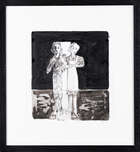 
	
		John Barnicoat, 
		British 1924-2013 - 
		 
		Two Women, 2001; 
		 
		ink and pencil...