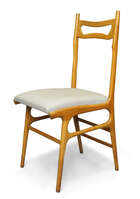 RTO Manner of Ico ParisiDining table and six dining chairs, circa 1950Beech, glass, leatherTable...