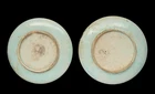 Two Kutahya pottery dishes, Turkey, 20th century, 
Each shallow, on short straight foot, the...