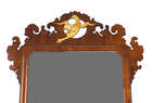 
	
		A George III mahogany fretwork mirror, late 18th century, the scrolling frame with...