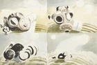 Michael Cullimore, British 1936-2021 - Gas mask in a Landscape (Silbury Hill), 1986; watercolour...