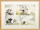 Michael Cullimore, British 1936-2021 - Gas mask in a Landscape (Silbury Hill), 1986; watercolour...