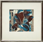 Lill Tschudi, Swiss 1911-2004, Bells [Coppel LT 58], 1937; linocut in colours on thin paper, 