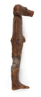 
	
		An Egyptian wax mummiform figure of one of the Four Sons of Horus, baboon headed Hapy, 3