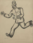 
	
		Pearl Binder, 
		British 1904-1990 - 
		 
		Policeman, 1931; 
		 
		ink and gouache on...