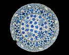 An impressively large blue and white pottery dish, Safavid Iran, second half 17th century, 
On...