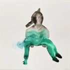 Nadia Ayari (Tunisian b. 1981-), 
Four watercolours depicting a plant; two flowers; a seated...